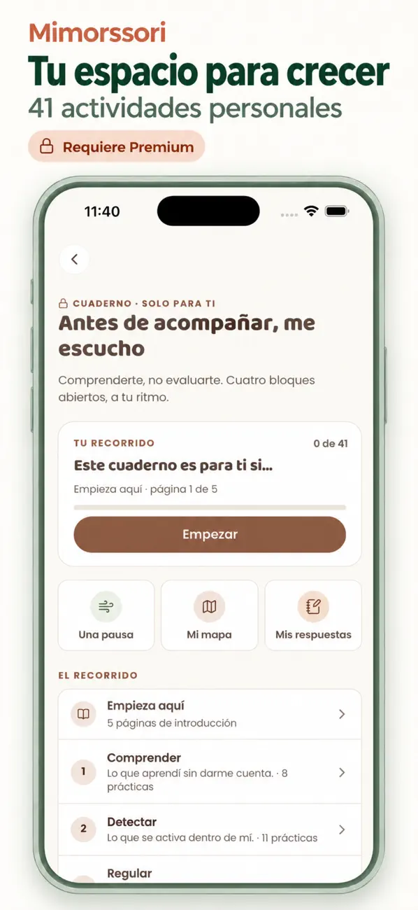 Cuaderno personal de actividades