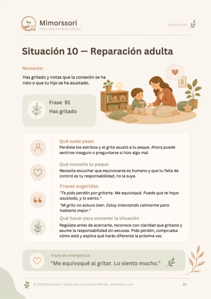 Página de ejemplo: has gritado, cómo reparar