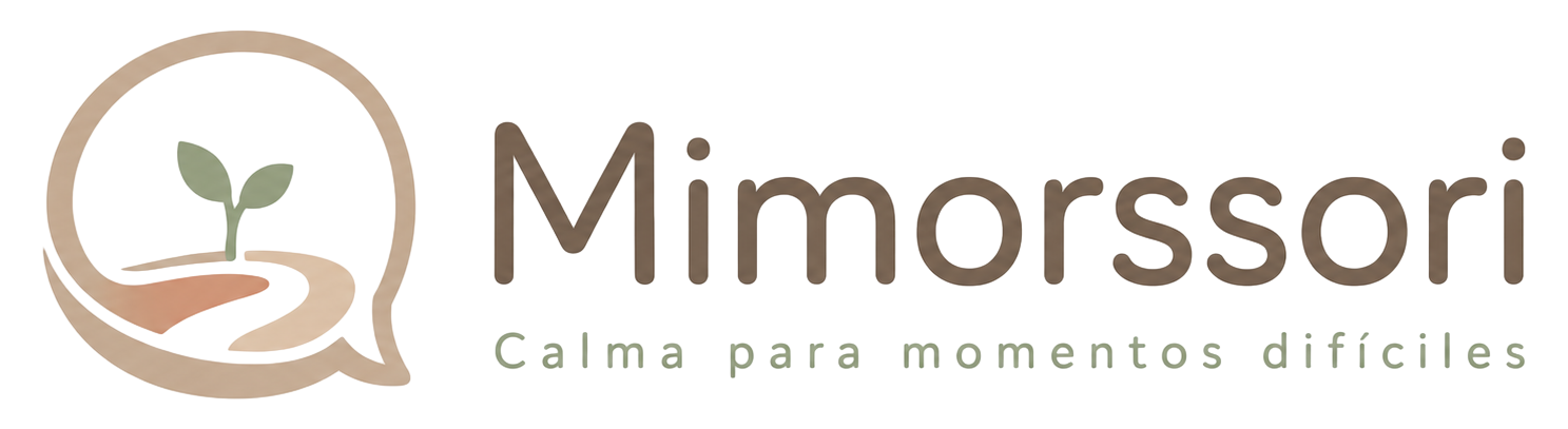 Logo de Mimorssori con el eslogan Calma para momentos difíciles