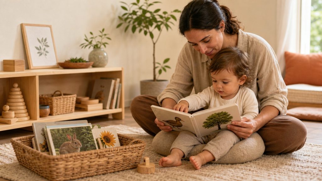 Libros Montessori para niños de 0 a 3 años con imágenes claras y realistas