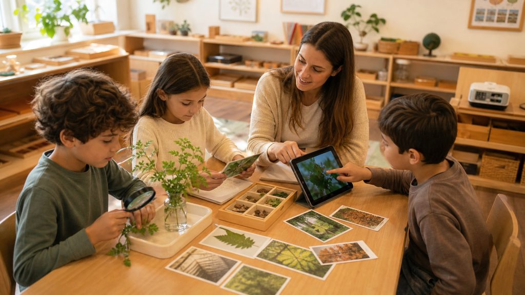 Medios audiovisuales en Montessori con criterios de uso y límites.