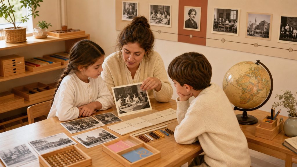 Evolución histórica del método Montessori con origen, expansión e impacto.