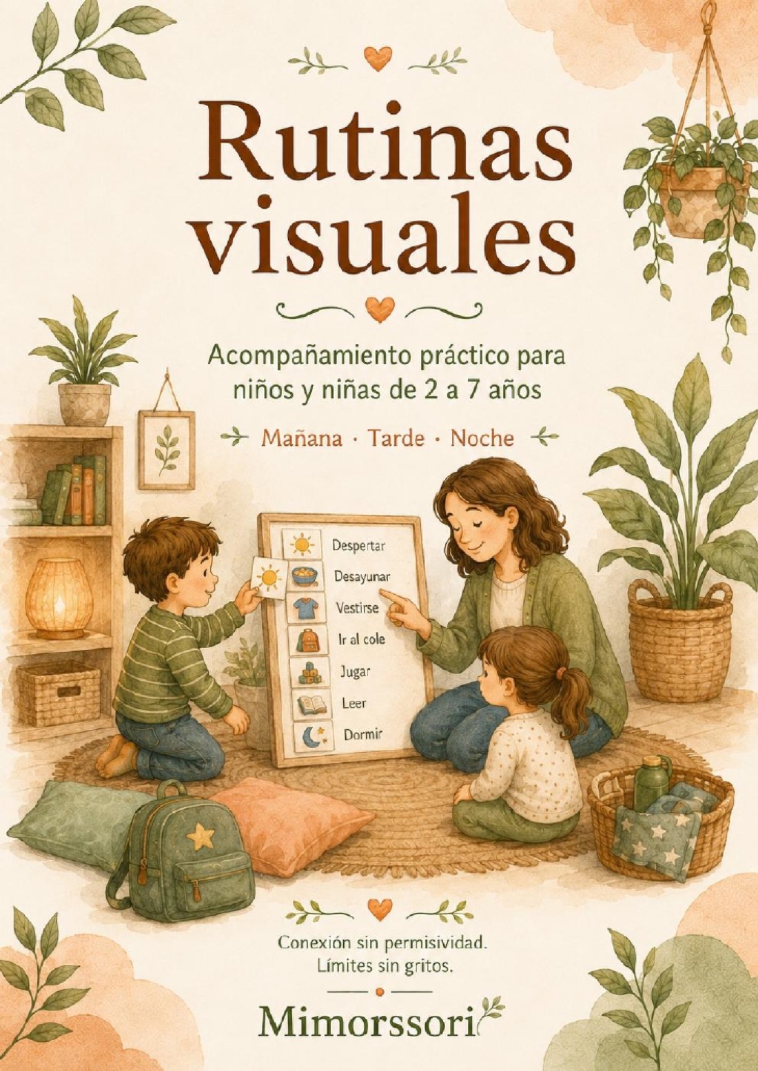Portada del PDF Rutinas visuales de Mimorssori con una familia usando una secuencia ilustrada